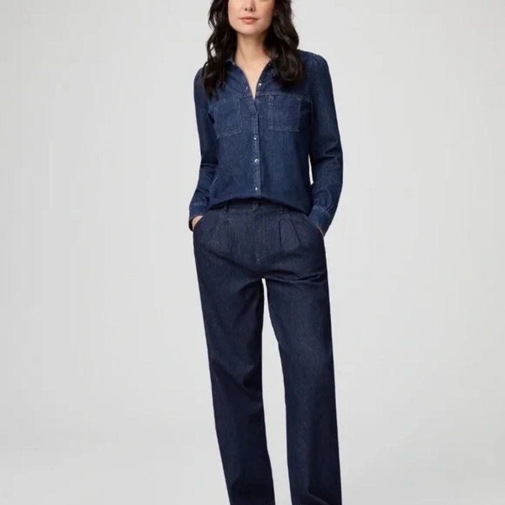 PAIGE  Womens Dark Blue Slim Jeans